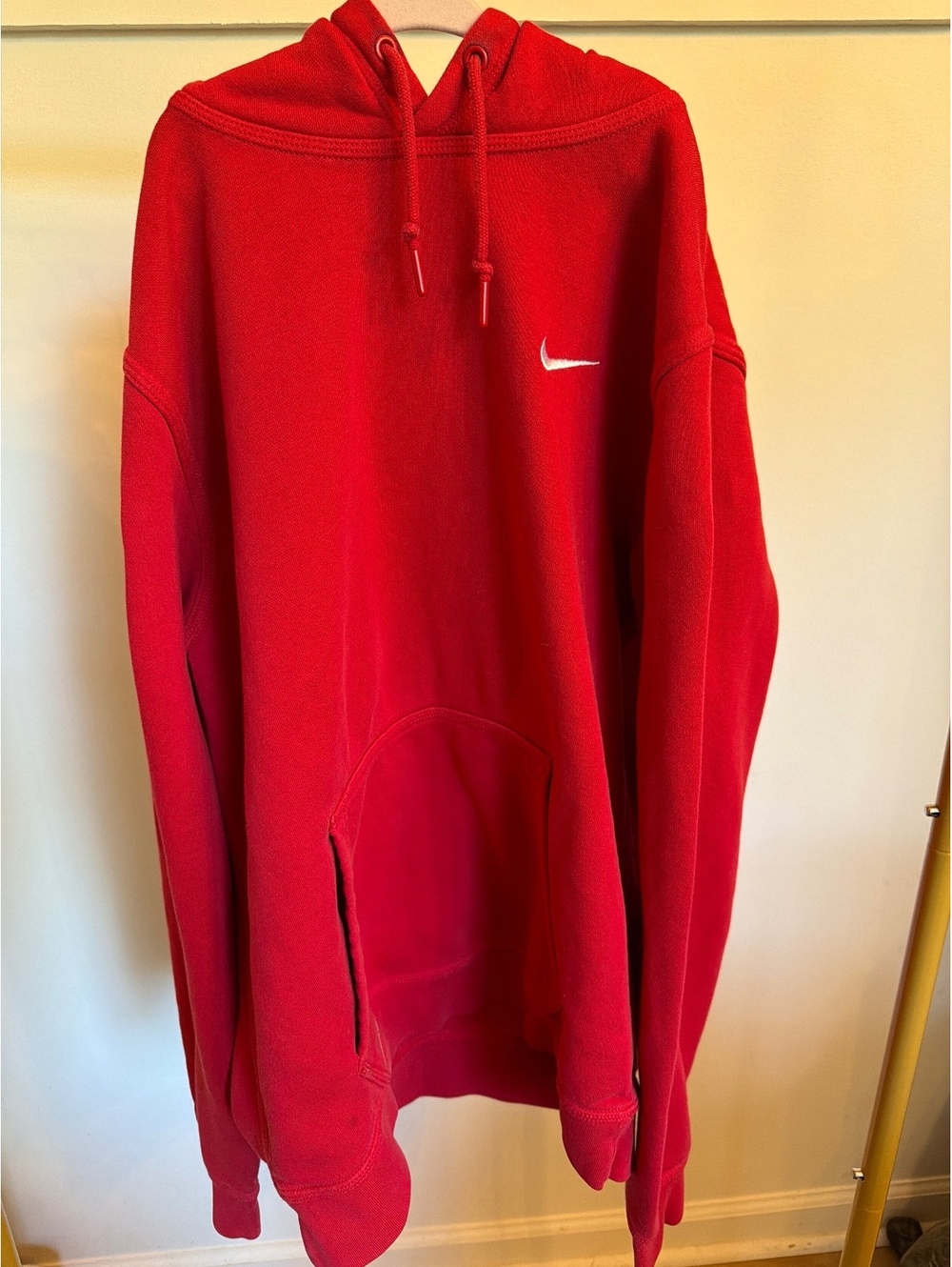 Nike Red Pullover Hoodie Sweatshirt Size Large